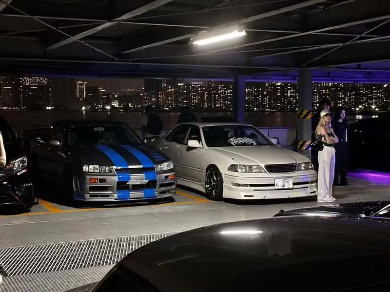 Tokyo JDM Car Meet & Engine Sound Tour — Daikoku PA Night